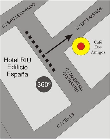 esperando subir terraza riu plaza espana madrid